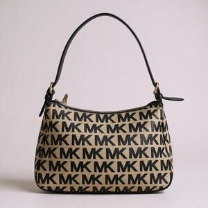 Michael Kors Black & White Logo Print Purse – Monogram Canvas